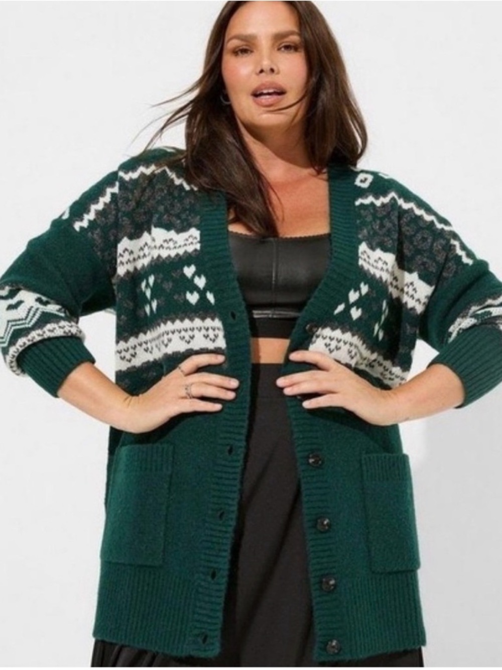 Torrid Green Cardigan size 3
